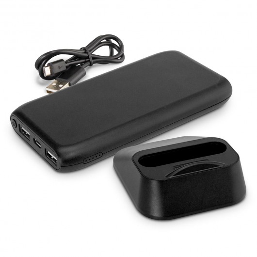 10k Wireless Charging Stations Power Bank Black